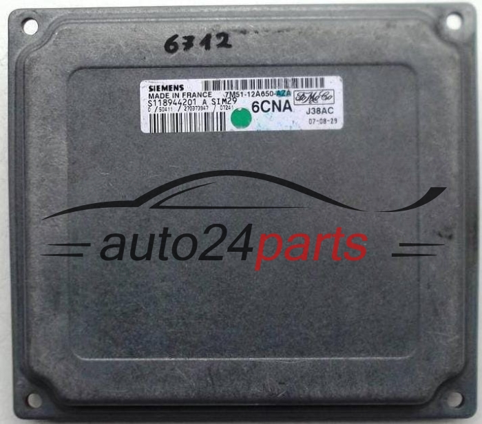 MOTORSTEUERGERÄT ECU STEUERGERÄT FORD FOCUS 1.6 SIEMENS S118944201 A, FoMoCo 7M51-12A650-AZA