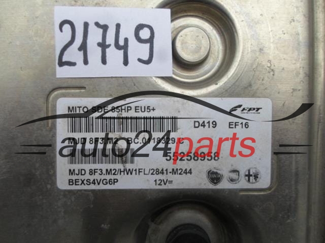 Calculateur Moteur Alfa Romeo MiTo 1.3 JTDM 55258958 MJD 8F3.M2