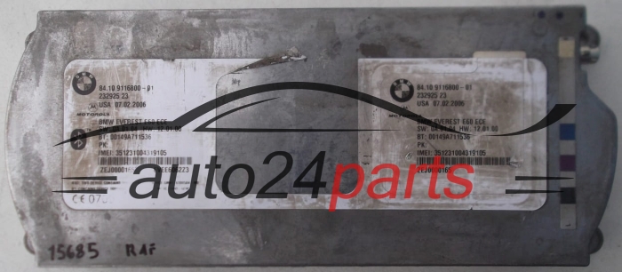 CENTRALKA MODUL STEROWNIK BLUETOOTH BMW EVEREST E60 ECE 84.10 9116800-01, 8410911680001, 232925 03, 23292503