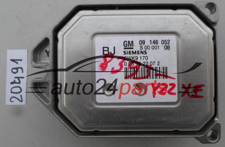 KOMPUTER STEROWNIK SILNIKA OPEL OMEGA 2.2 Z22XE Y22XE SIEMENS 5WK9170, 5WK9 170, 09146052BJ, 09146052 BJ, 9146052, 09 146 052