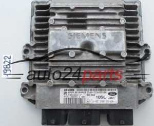 KOMPUTER STEROWNIK SILNIKA FORD FIESTA 1.4 TDCI SIEMENS 5WS40027J-T, 5WS40027JT, 2S6A-12A650-BK, 2S6A12A650BK, SID 802, 1BSE, J38AC