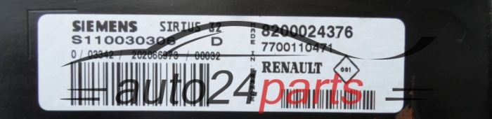 KOMPUTER STEROWNIK SILNIKA RENAULT KANGOO 1.4 SIEMENS S110030306 D, S110030306D, 8200024376, 7700110471 