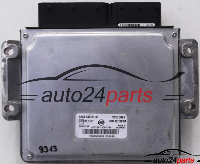 MOTORSTEUERGERÄT ECU STEUERGERAT SSANGYONG ACTYON, A6645406532, 28075098, R0412C008B