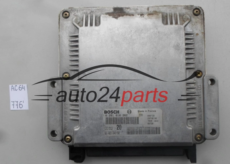 PEUGEOT 306 2.0 HDI BOSCH 0 281 010 362, 0281010362, 96 403 243 80, 9640324380, EDC15C2 20 