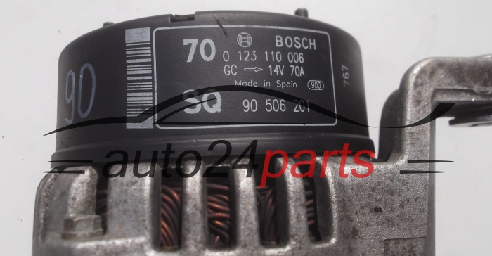 Alternador  OPEL VECTRA B 2.0 DTI DTL BOSCH 0 123 110 006, 90 506 201 SQ