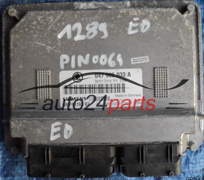 MOTORSTEUERGERÄT ECU STEUERGERÄT SKODA FABIA 1.4 MPI AME 047906033A, SIEMENS 5WP44193 07