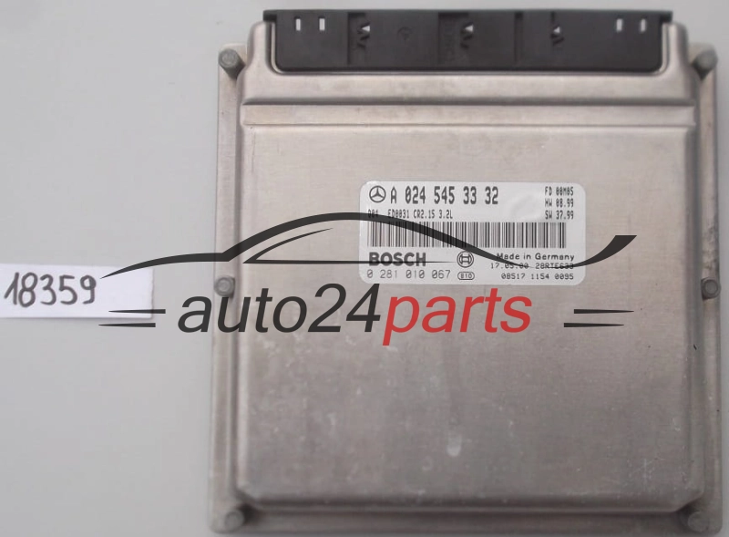 KOMPUTER STEROWNIK SILNIKA MERCEDES 3.2 CDI BOSCH 0 281 010 067, 0281010067, A 024 545 33 32, A0245453332, CR2.15