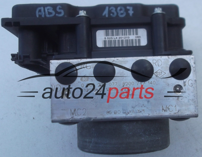 BOMBA HIDRAULICA Y CENTRALITA ABS RENAULT CLIO BOSCH 0 265 232 077, 0265232077, 8200 747 140, 8200747140, 0 265 800 559, 0265800559