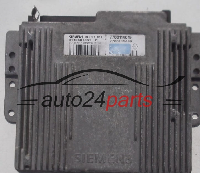 ECU CENTRALITA DE MOTOR RENAULT MEGANE COUPE 2.0 SIEMENS S110601001 E, S110601001E, 7700114019, 7700115469