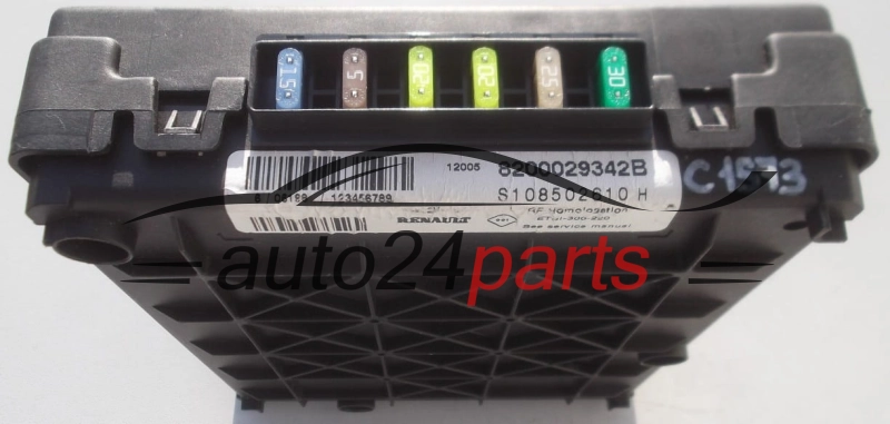 CENTRALKA MODUL SKRZYNKA BEZPIECZNIKOW BSI RENAULT SCENIC 8200029342B, S108502610 H, S108502610H