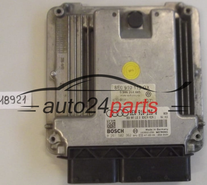 KOMPUTER STEROWNIK SILNIKA AUDI A4 2.0 TFSI BOSCH 0 261 S02 362, 8E0 910 115 Q