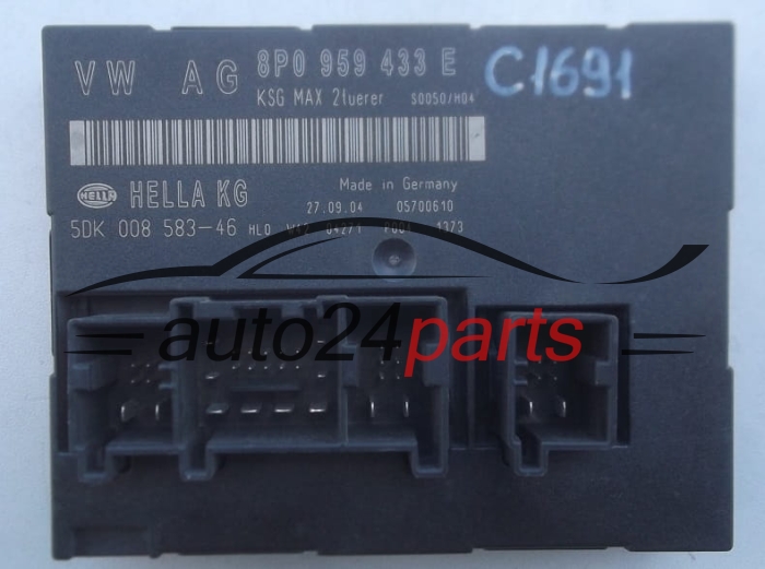 CENTRALKA MODUL STEROWNIK KOMFORTU AUDI A3 8P0 959 433 E / 8P0959433E / 5DK 008 583-46 / 5DK00858346