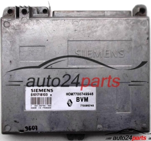 CALCULATEUR MOTEUR RENAULT 19 1.4, SIEMENS S101718103B, S101718103 B , HOM7700749946, 7700749946 