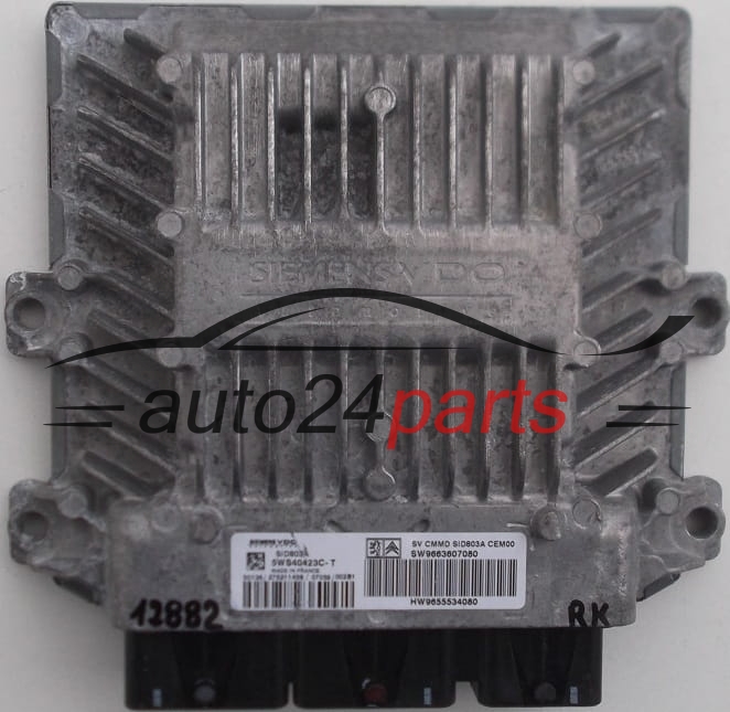 MOTORSTEUERGERÄT ECU STEUERGERAT PEUGEOT 407 2.0 HDI 5WS40423C-T, SW9663607080 