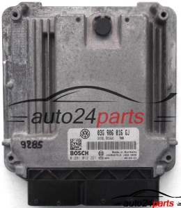 ECU CENTRALITA DE MOTOR VW VOLKSWAGEN GOLF V 1.9, BOSCH 0 281 012 221, 0281012221, 03G 906 016 GJ, 03G906016GJ 