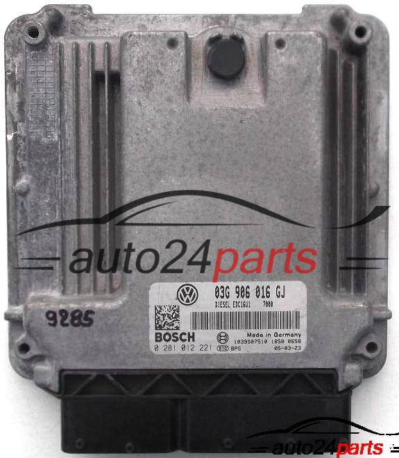 ECU CENTRALITA DE MOTOR VW VOLKSWAGEN GOLF V 1.9, BOSCH 0 281 012 221