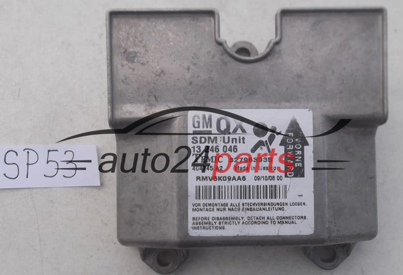 STEROWNIK MODUL PODUSZEK POWIETRZNYCH OPEL ZAFIRA B GM 13 246 046 QX