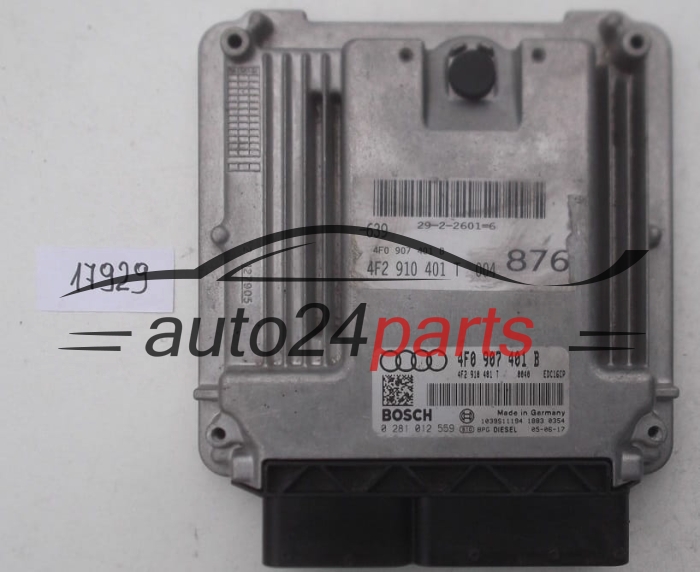 MOTORSTEUERGERÄT ECU STEUERGERAT AUDI A6 3.0 TDI BOSCH 0281012559, 0 281 012 559, 4F0907401B, 4F0 907 401 B, 4F2910401T, 4F2 910 401 T