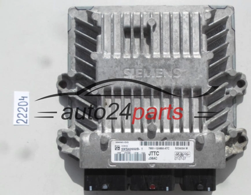 KOMPUTER STEROWNIK SILNIKA FORD 2.0 TDCI 5WS40552B-T, 5WS40552BT, 7M51-12A650-ATC, 7M5112A650ATC, SID803A