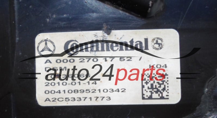 STEROWNIK SKRZYNI BIEGÓW MERCEDES Continental A2C53371773, A 000 270 17 52