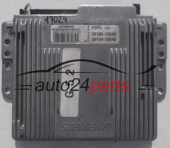 CALCULATEUR MOTEUR HYUNDAI COUPE SIEMENS K103955165 E, K103955165E, 39100-23540, 3910023540, 39110-23540, 3911023540