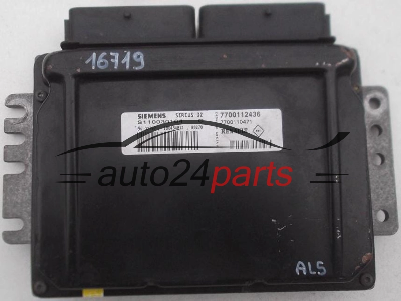 KOMPUTER STEROWNIK SILNIKA RENAULT CLIO 1.2, SIEMENS S110030104 C