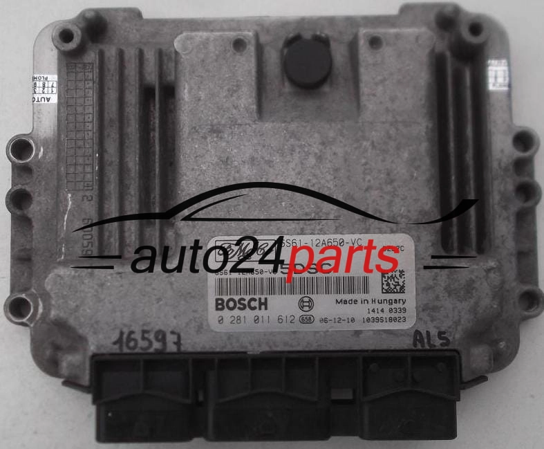CALCULATEUR MOTEUR FORD FUSION FOCUS 2.0 TDCI BOSCH 0 281 011 612, 0281011612, FoMoCo 6S61-12A650-VC, 6S6112A650VC