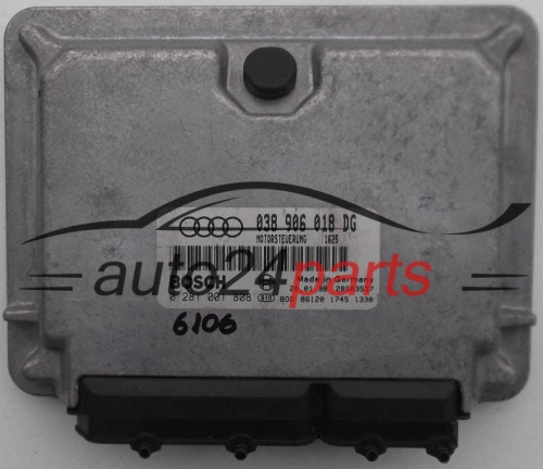 KOMPUTER STEROWNIK SILNIKA AUDI A6 1.9 TDI 038906018DG, 038 906 018 DG, BOSCH 0 281 001 808, 0281001808, MOTORSTEUERUNG 1625, 28SA3537 