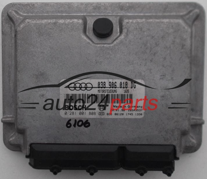 KOMPUTER STEROWNIK SILNIKA AUDI A6 1.9 TDI 038906018DG, 038 906 018 DG, BOSCH 0 281 001 808, 0281001808, MOTORSTEUERUNG 1625, 28SA3537 
