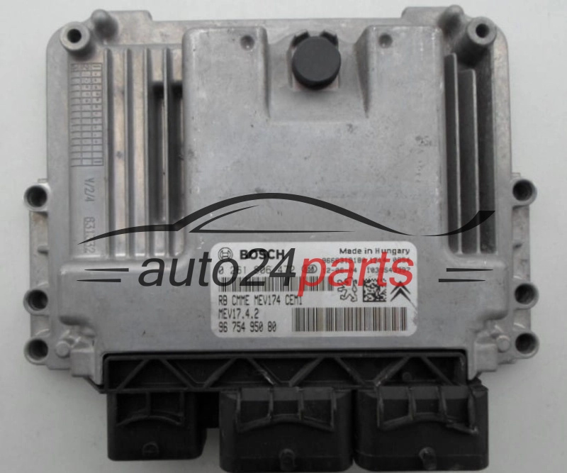 MOTORSTEUERGERÄT ECU STEUERGERÄT CITROEN PEUGEOT BOSCH 0 261 S06 472,  96 754 950 80,  9666319180, MEV17.4.2
