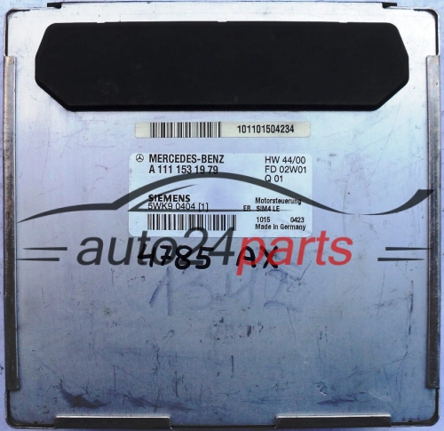 MOTORSTEUERGERÄT ECU STEUERGERAT MERCEDES W208 CLK 230 2.4 A1111531979, 1111531979, A 111 153 19 79, 5WK90404, 5WK9 0404