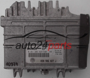CALCULATEUR MOTEUR VW VOLKSWAGEN SEAT BOSCH 0 261 203 929/930, 0261203929, 030 906 027 J, 030906027J