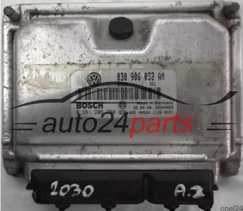 CALCULATEUR MOTEUR VW VOLKSWAGEN POLO 1.0 030906032AM, 030 906 032 AM, BOSCH 0261206750, 0 261 206 750 