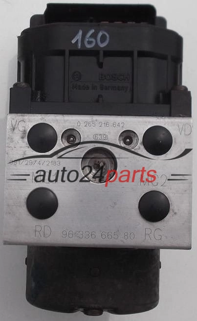 ABS POMPA I STEROWNIK CITROEN XSARA PICASSO BOSCH 0 265 216 642,  96 336 665 80