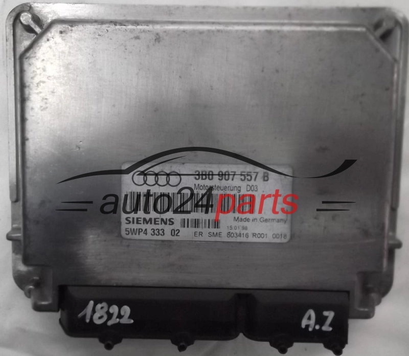 ECU CENTRALITA DE MOTOR AUDI A4 1.6 AHL 3B0907557B, 3B0 907 557 B, SIEMENS 5WP4333 02, 5WP4 333 02