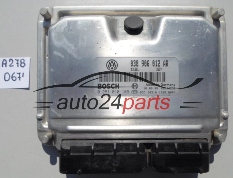 KOMPUTER STEROWNIK SILNIKA VW VOLKSWAGEN POLO 1.9 SDI AGD BOSCH 0 281 010 109,  038 906 012 AR