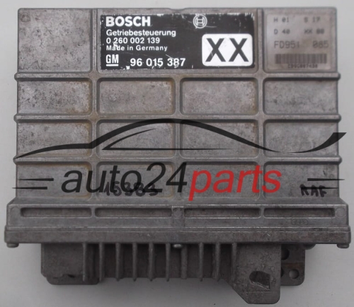BOITE DE VITESSES AUTOMATIQUE OPEL OMEGA A BOSCH 0 260 002 139, 0260002139, GM 90 015 387 XX, 90015387XX