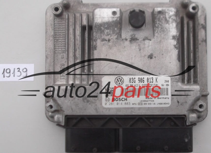 KOMPUTER STEROWNIK SILNIKA SEAT IBIZA 1.9 TDI BOSCH 0 281 014 883, 0281014883, 03G 906 013 K, 03G906013K, EDC17U01