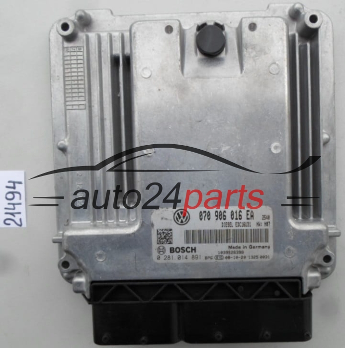 KOMPUTER STEROWNIK SILNIKA VW VOLKSWAGEN T5 BOSCH 0 281 014 891, 0281014891, 070 906 016 EA, 070906016EA