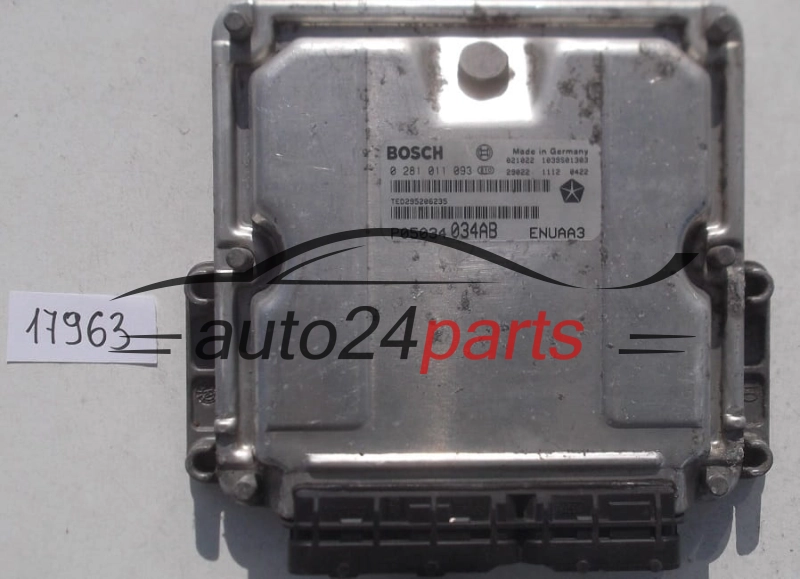 KOMPUTER STEROWNIK SILNIKA CHRYSLER PT CRUISER 2.2 CRD BOSCH 0 281 011 093