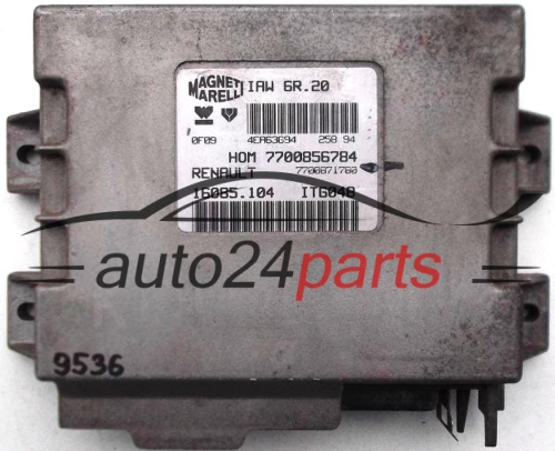 KOMPUTER STEROWNIK SILNIKA RENAULT TWINGO 1.2 MAGNETI MARELLI IAW 6R.20, IAW6R20, 7700856784, 7700871780, 16085.104, 16085104 