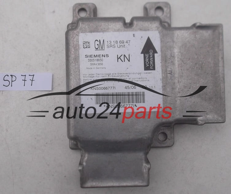 STEROWNIK MODUL PODUSZEK POWIETRZNYCH OPEL VECTRA C SIGNUM GM 13 18 69 47 KN