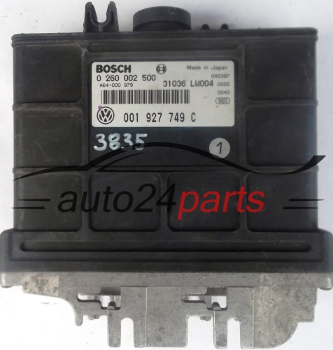 CENTRALITA ECU CAJA DE CAMBIO AUTOMATICO SEAT AROSA VW POLO 1.4 AEX, APQ, ANX, AKV 001927749C, 001 927 749 C, BOSCH 0260002500, 0 260 002 500