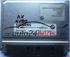 MOTORSTEUERGERÄT ECU STEUERGERÄT BMW E38 E39 E46 2.8 SIEMENS 5WK9037 DME MS42 7 500 255, DME7500255, 7500255