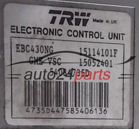 ABS POMPA I STEROWNIK OPEL VECTRA C SIGNUM TRW 15052401, 15114101F, 54084735D