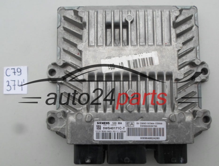 KOMPUTER STEROWNIK SILNIKA CITROEN PEUGEOT 1.4 HDI SIEMENS 5WS40171C-T, 5WS40171CT, SID 804