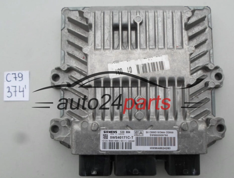 KOMPUTER STEROWNIK SILNIKA CITROEN PEUGEOT 1.4 HDI SIEMENS 5WS40171C-T, 5WS40171CT, SID 804