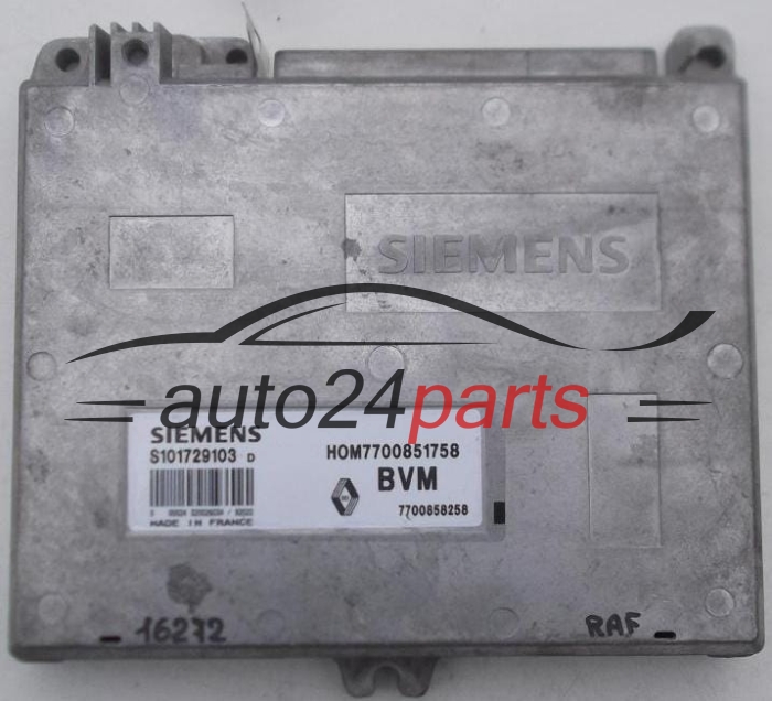 ECU CENTRALITA DE MOTOR RENAULT CLIO 1.2 SIEMENS S101729103P
