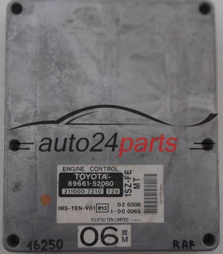 KOMPUTER STEROWNIK SILNIKA TOYOTA YARIS 1.0 1SZ-FE 89661-52060