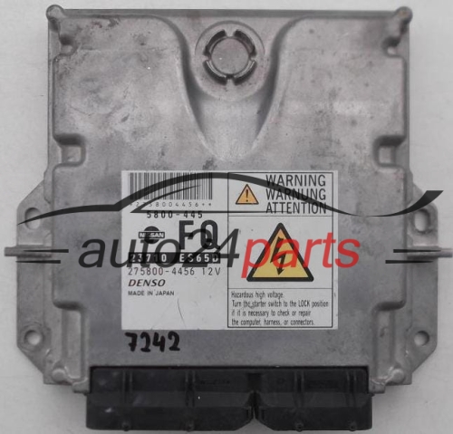 ECU CENTRALITA DE MOTOR NISSAN XTRAIL 2.2 DCI 23710 ES65D, 23710ES65D, 275800-4456, 2758004456, 5800-445, 5800445 FQ 